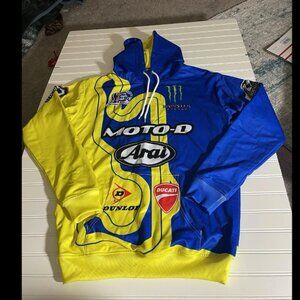 Moto Option New York State Safety Track Hoodie Sweatshirt Size M